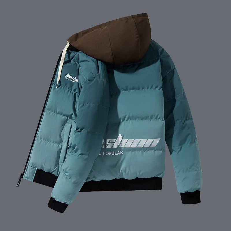 Corduroy winter jacket for teenagers and adults in red, green, khaki, grey, dark green or brown, sizes L to 4XL