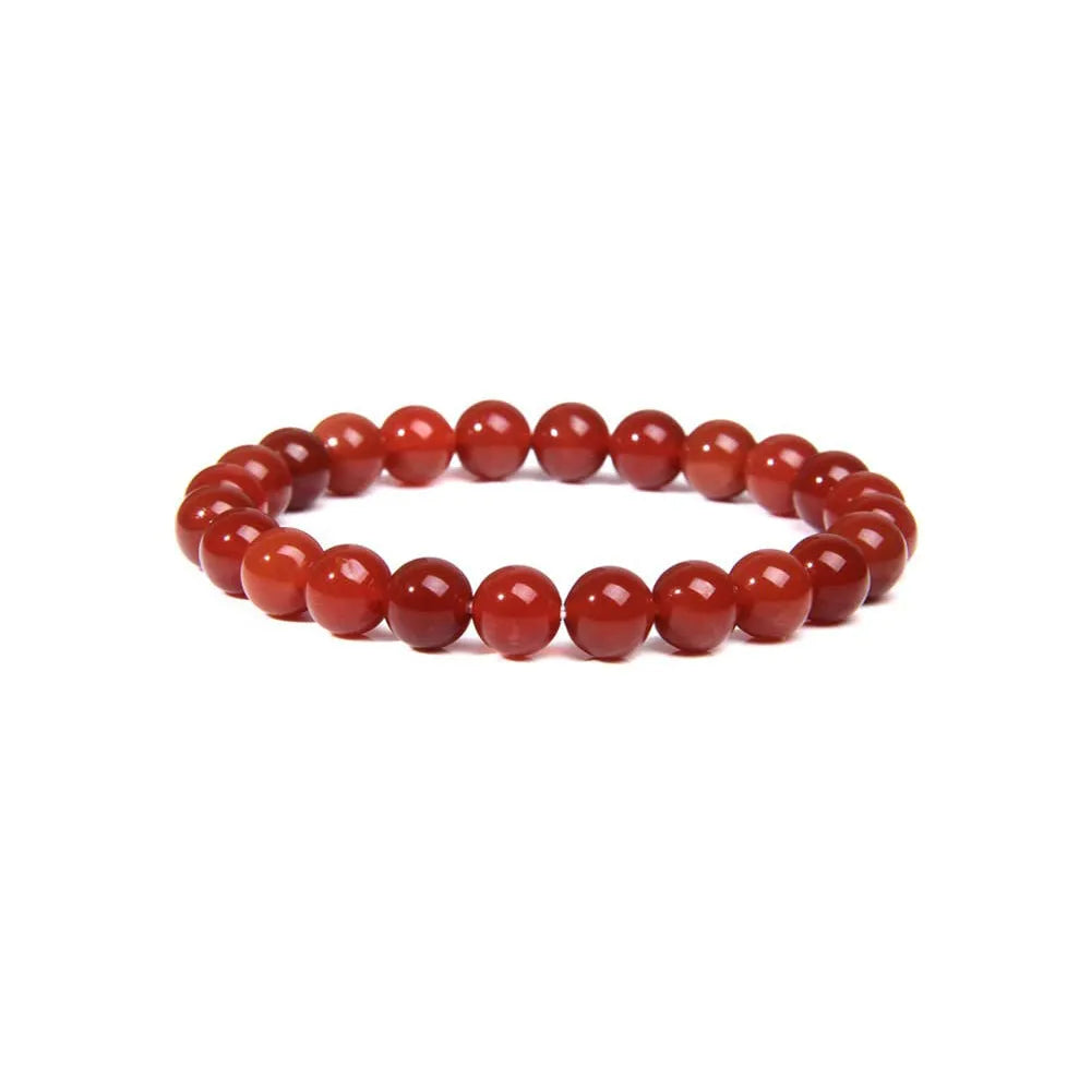 Handcrafted 8mm natural stone bead bracelet for girls with multiple agate colour beads