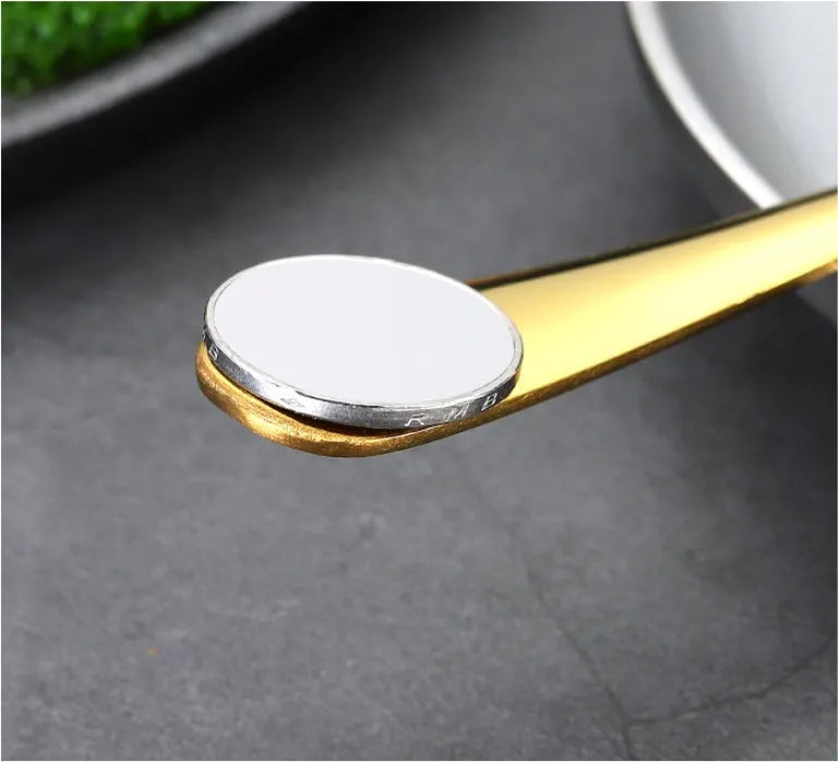 24-piece stainless steel cutlery set for six place settings showing knife, fork, and spoon options in different colour finishes.