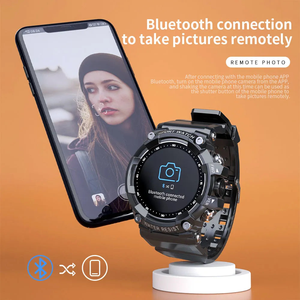 ATTACK 3 IP67 waterproof smart sports watch with round colour screen and TPU strap