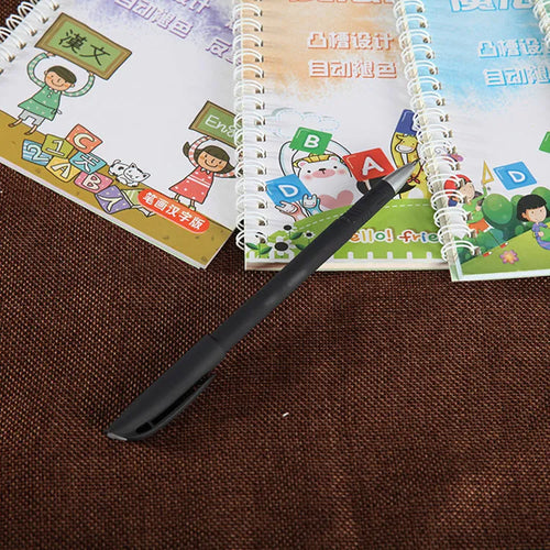 Automatic fade and disappear pen set showing pen holder and refills for temporary marking