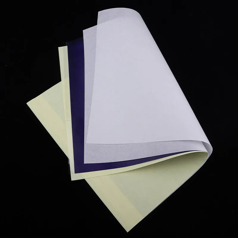 A4 tattoo transfer paper packs with transfer paste gel for hand-drawn or machine-converted designs