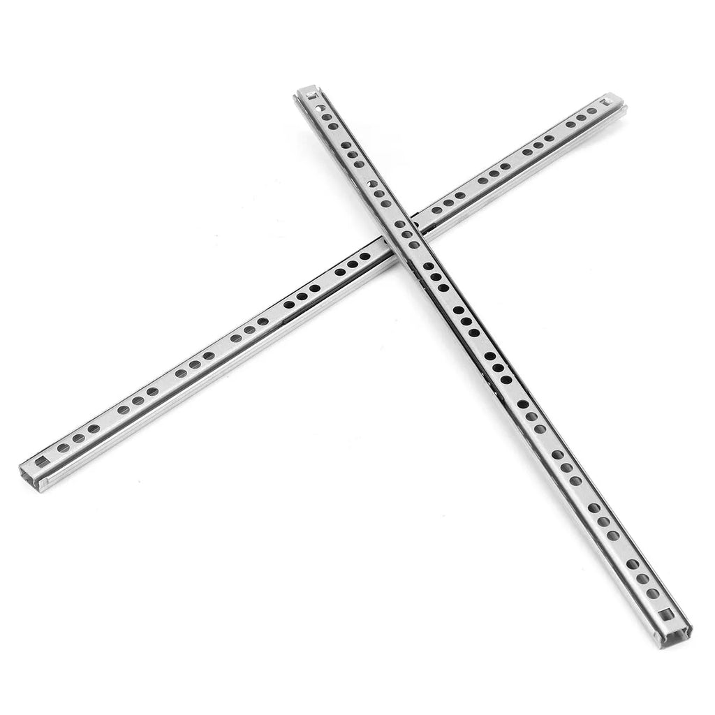 Two-section ultra-narrow drawer slide rail 17mm width 100LB telescopic metal track