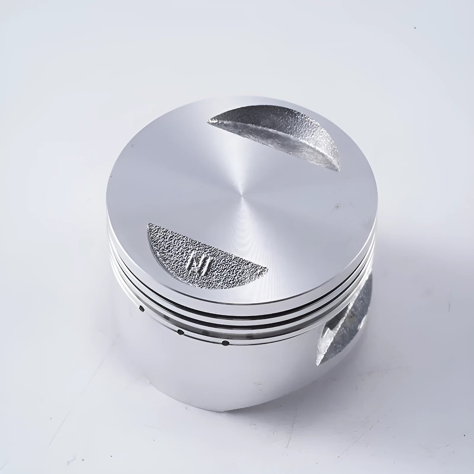 Motorcycle engine piston kit with ring and pin for 57.4mm cylinder diameter