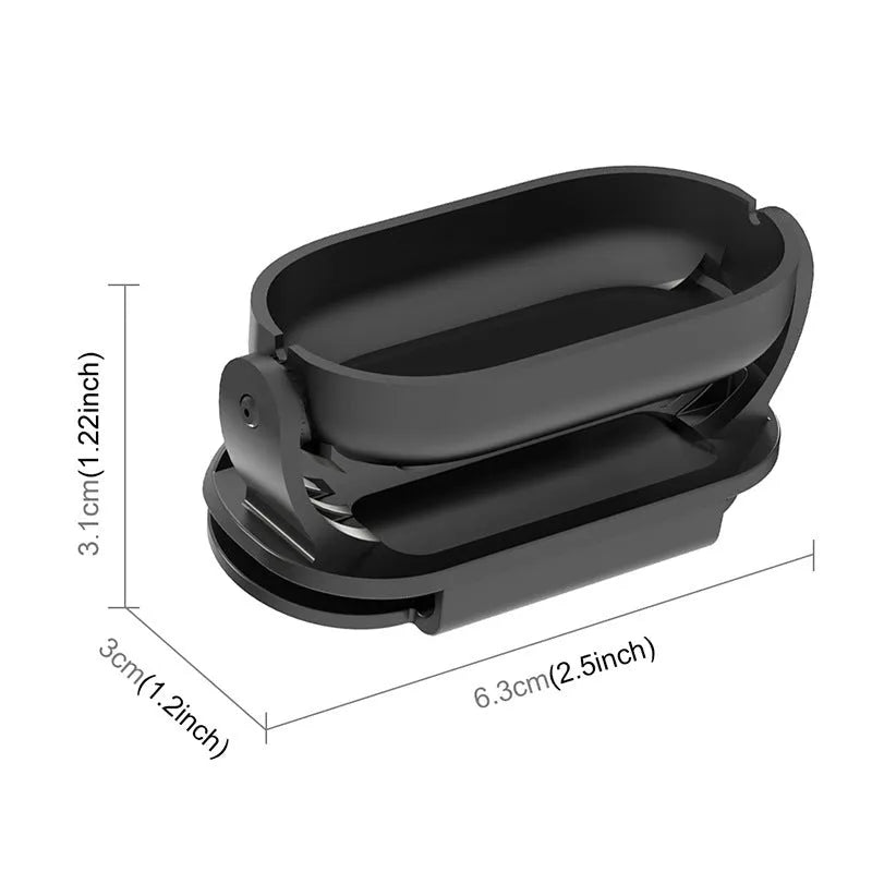Black magnetic protective frame cap clip for Insta360 GO3 and 3S thumb anti-shake camera mount bracket