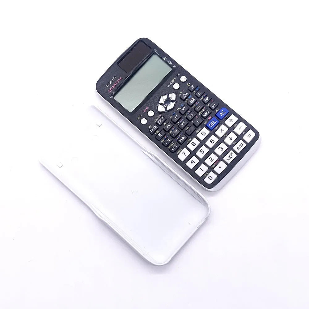 Multi functional 991EX scientific calculator for complex statistics, ABS body, 160g weight, black colour with button layout