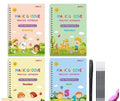Children's English groove magic calligraphy practice set with double-sided boards and fountain pen