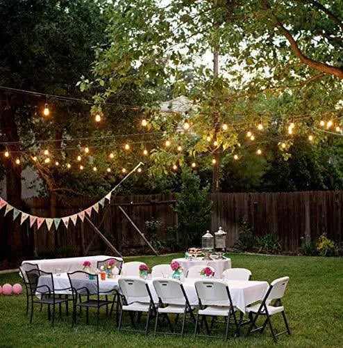 Waterproof solar LED string lights with PVC shell for outdoor garden and patio use