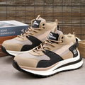 Anti-smashing steel toe cap labour protection shoes with flat knitted upper on construction site