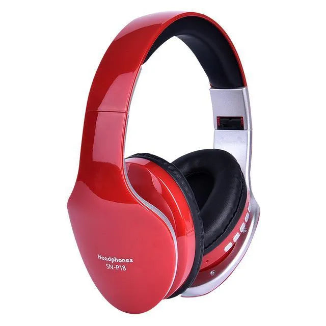 HobbyLane Bluetooth headset in black, red or white colours with over-ear design and wireless connectivity