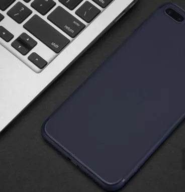 TPU silicone protective case for iPhone models 6 through to X in black, blue, red, and white colours.
