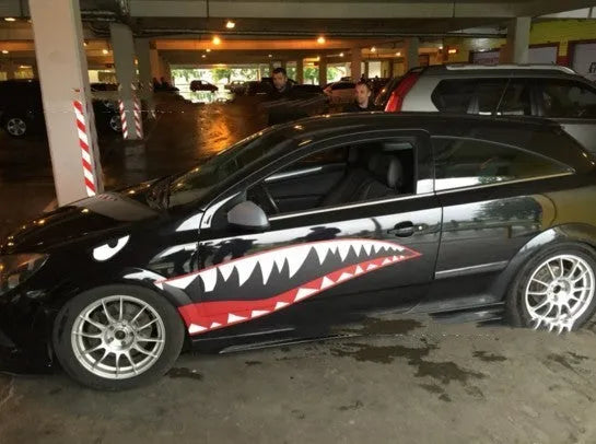 Large shark design PVC car body sticker for outdoor vehicle decoration