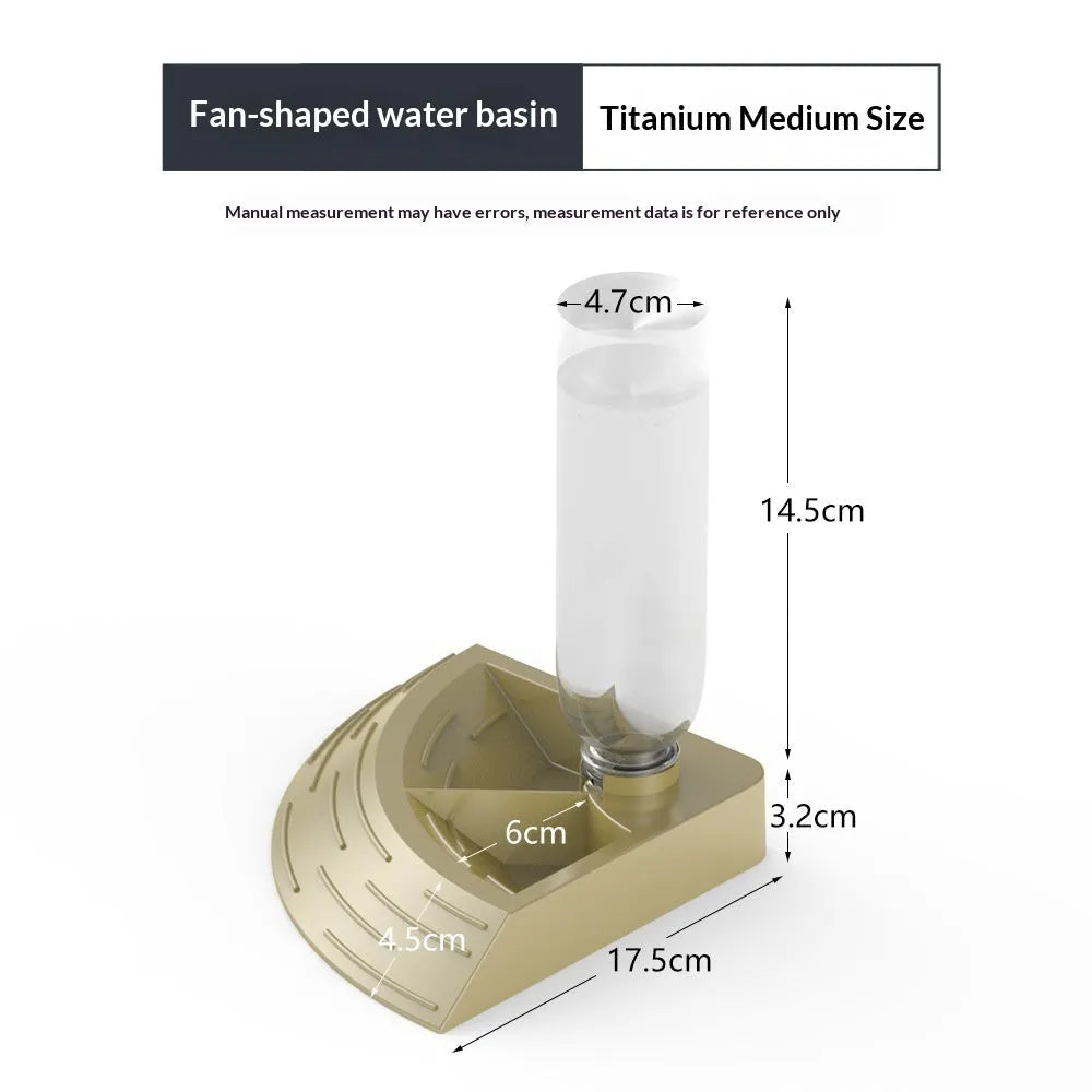 Multi-functional plastic reptile water bowl in gray, medium size, for feeding and hydration in a vivarium