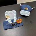 Trendy cow chest back polyester pet harness with hand rope for dogs and cats, five sizes XS-XL