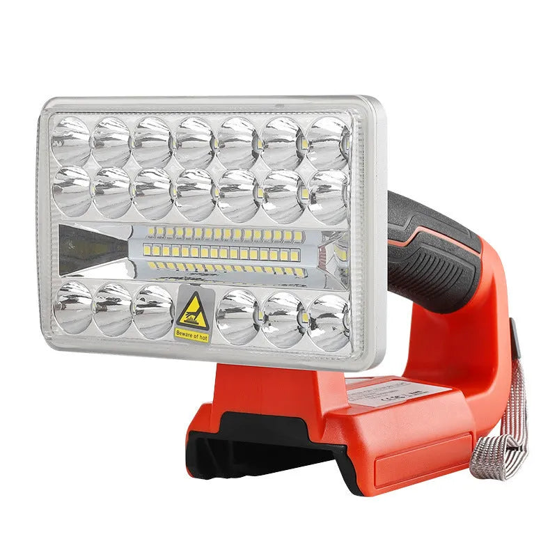 5-inch lithium battery outdoor LED lamp measuring 220 by 188 by 135 millimetres, shown in horizontal orientation