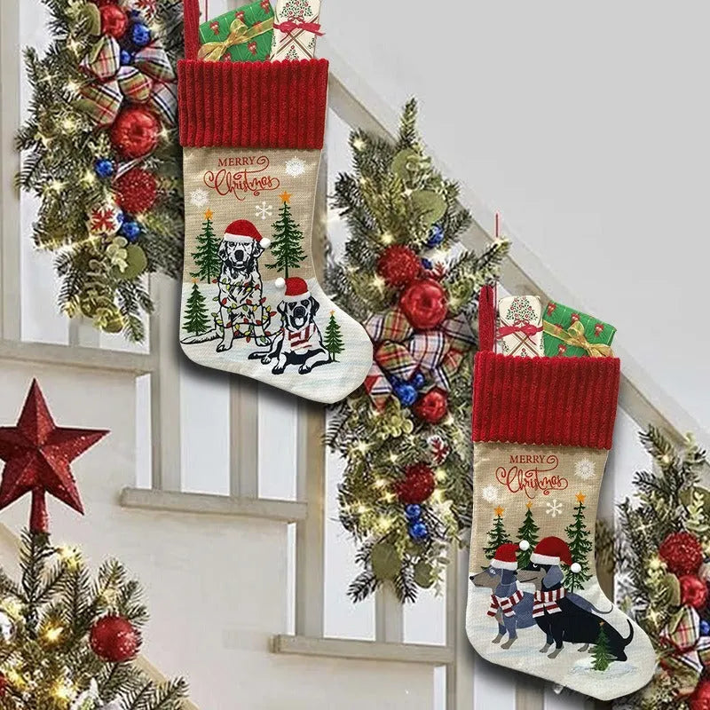 Cloth Christmas tree pendant measuring 46x28cm for pet accessories and festive storage
