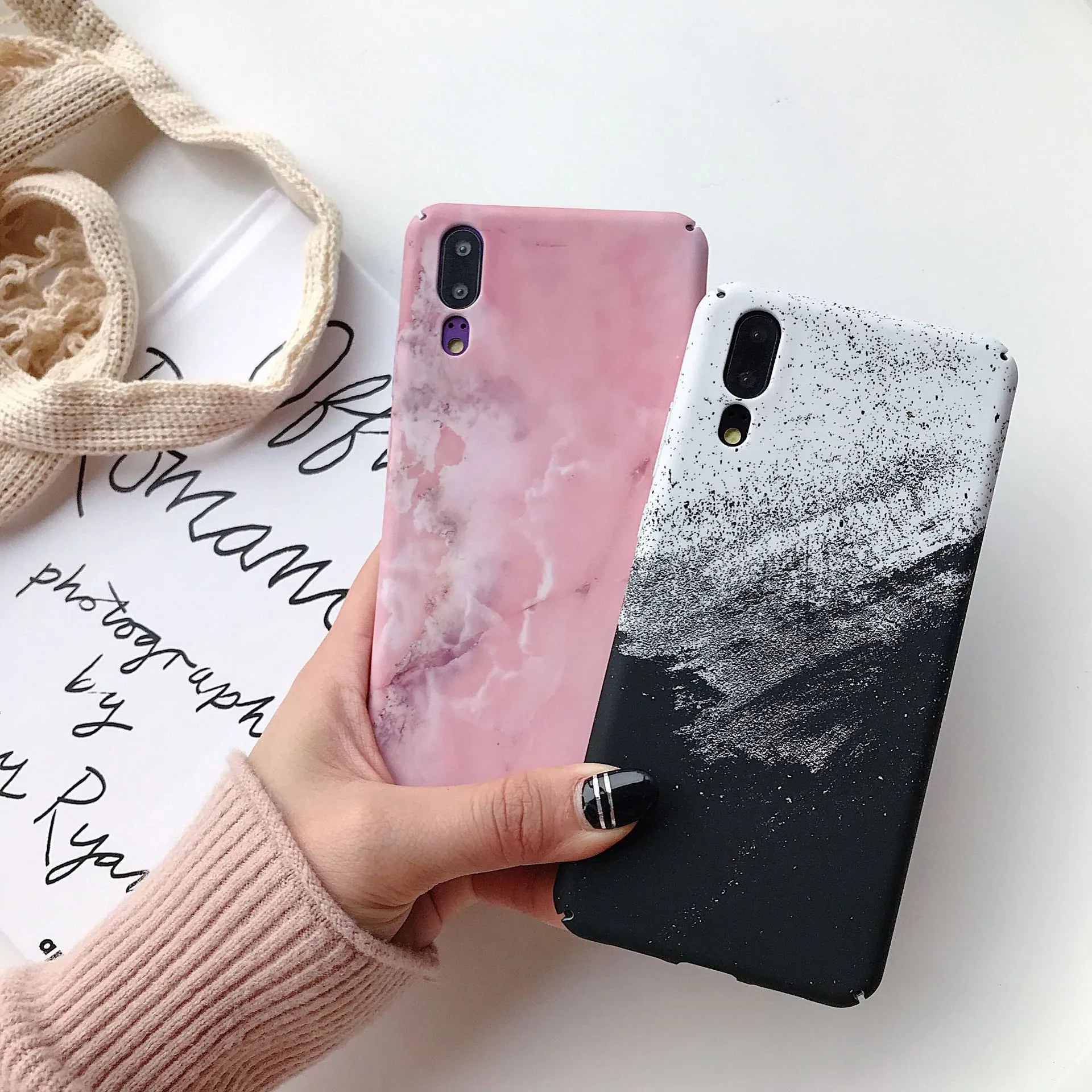 Painted PC phone case back cover for Honor Huawei smartphones in solid colour