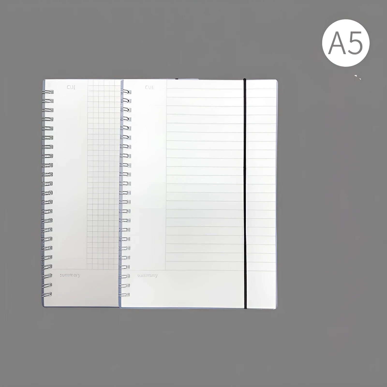 Hard cover A4 notebook with PP plastic and grid ruling patterns for accounting use