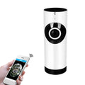 720P wireless IP camera WiFi baby monitor with panoramic view, bracket, and charger