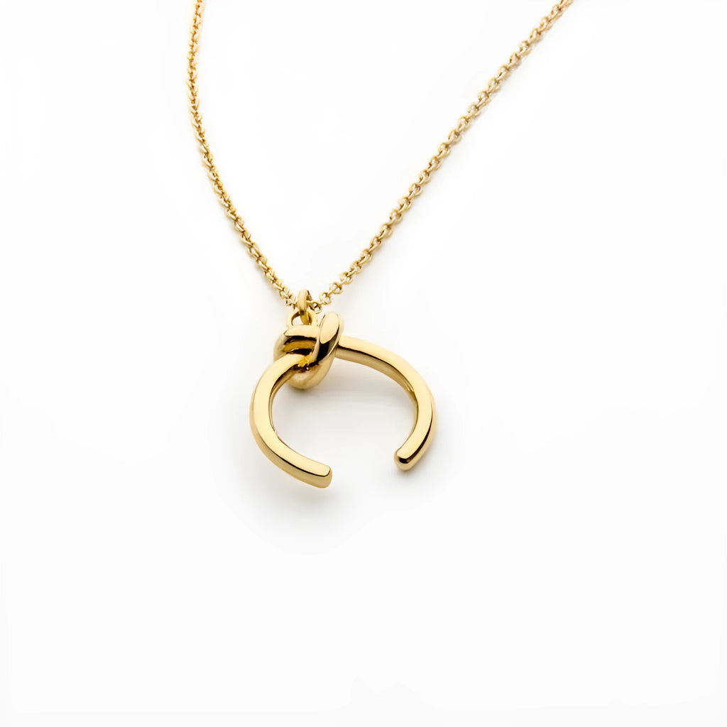 Copper pendant necklace with electroplated gold finish and adjustable cross chain