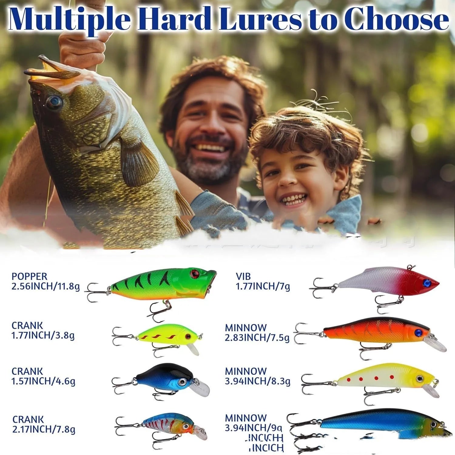 Christmas Advent Calendar Fishing Gear Set in 14x9x1.5 inch box with holiday packaging