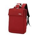 Double shoulder bag nylon 15-inch notebook PC business knapsack in black with ID and phone pockets