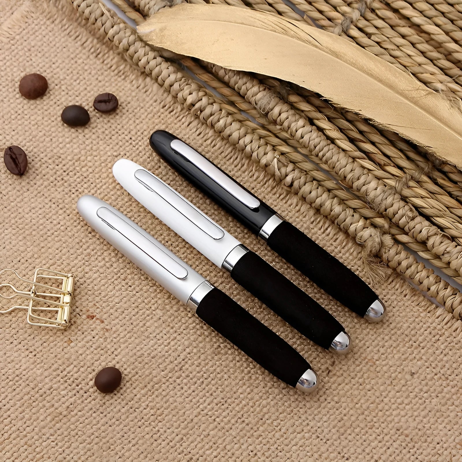 EVA metal cap mini ballpoint pen with compact 112mm design and choice of seven ink colours