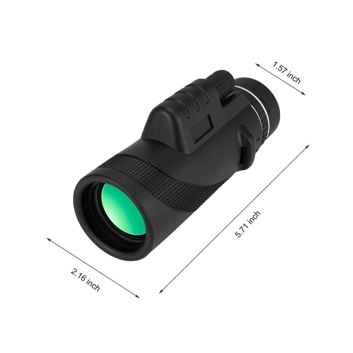 Black HD 40x60 cellphone telescope monocular with 40x magnification and FMC green film lens