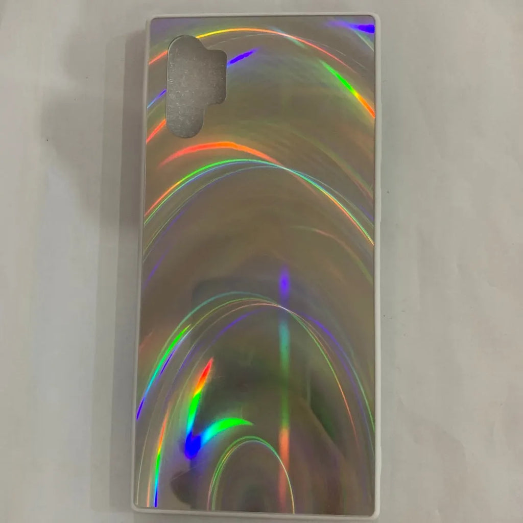 Rainbow mirror TPU PC acrylic glitter phone case in pink, black, silver, purple, red, green, blue for Samsung A20 and iPhone 6