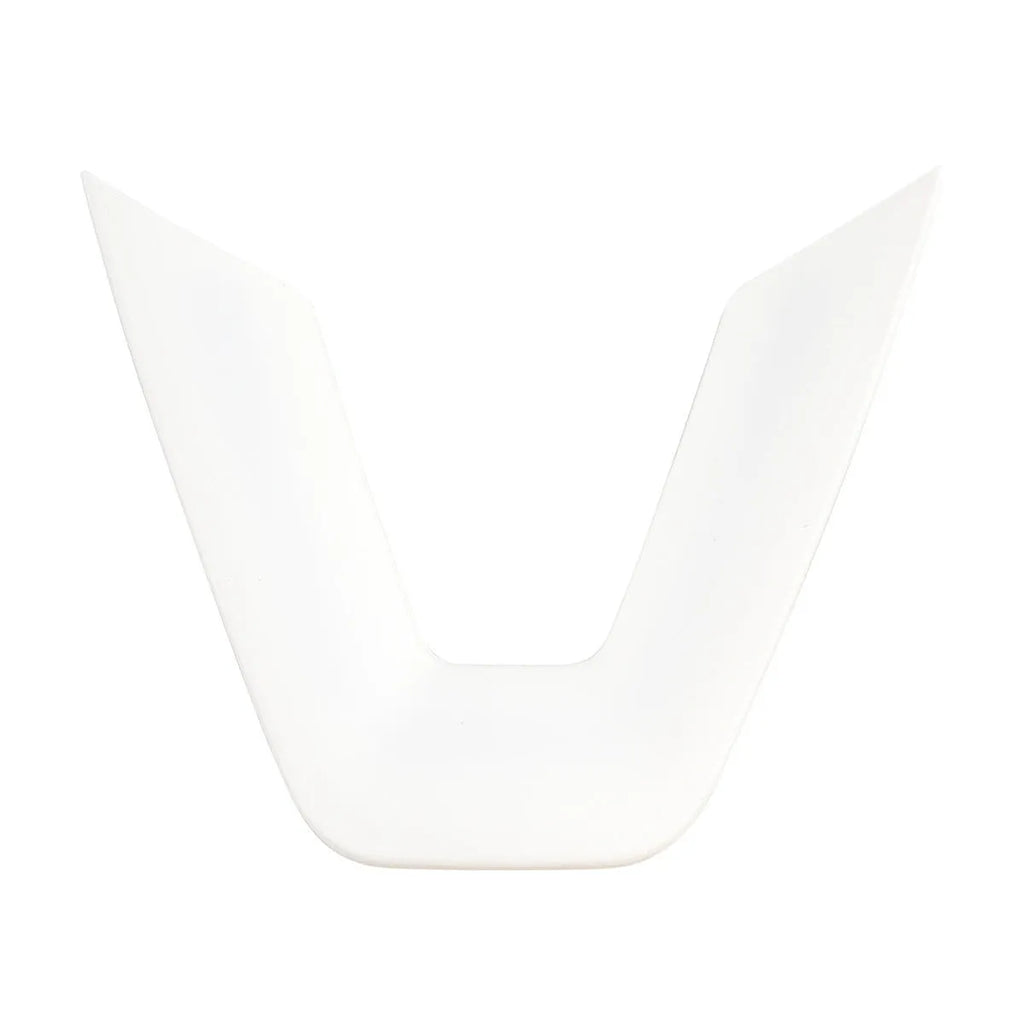 White plastic ABS steering wheel patch for interior protection and renewal