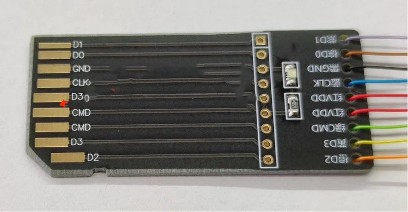 EMMC read write tool PCB for BMW Mercedes Audi Porsche Fengdao audio host SD card port data repair
