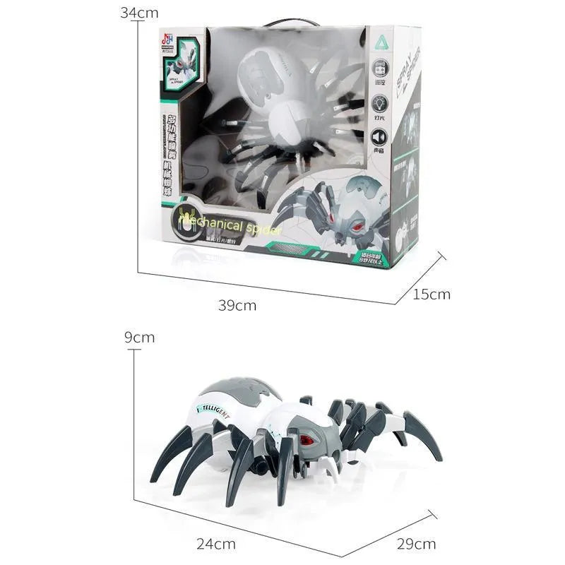 Remote control children's electric toys set with mechanical spider, spray bee, spray octopus in colour portable case