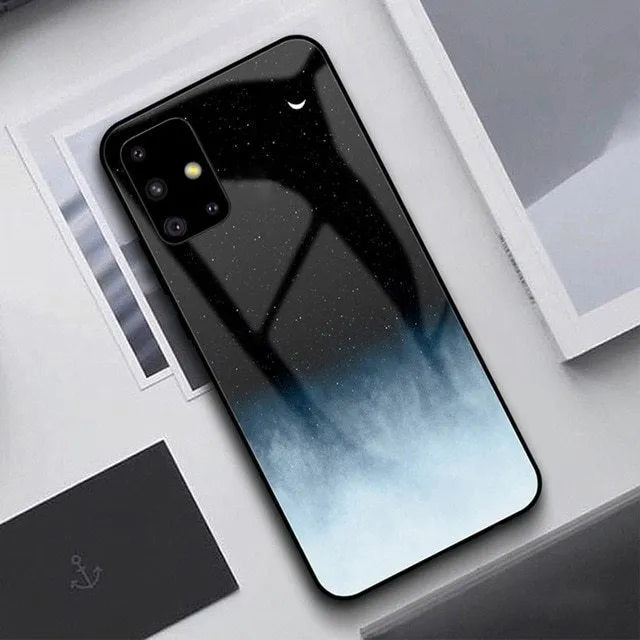 Black silicone phone case shown on a Samsung Galaxy S10 phone.