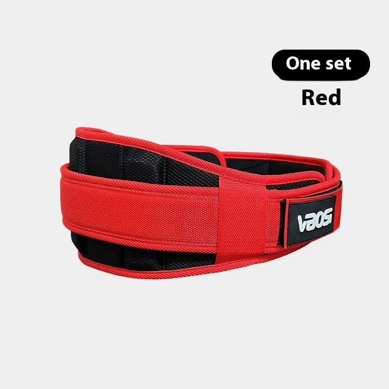 Adjustable fitness waist support belt in black for weightlifting squat deadlift training gym