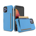 Simple solid-colour TPU and PC back cover case for iPhone 11, 11 Pro, and Pro Max in six colour options.