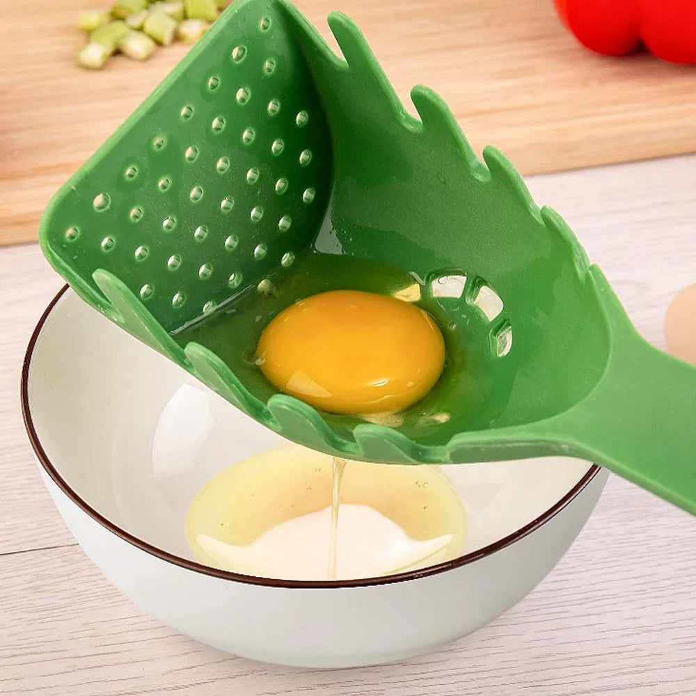 Plastic kitchen spoon and spaghetti spoon set with multifunction shovel for cooking and serving