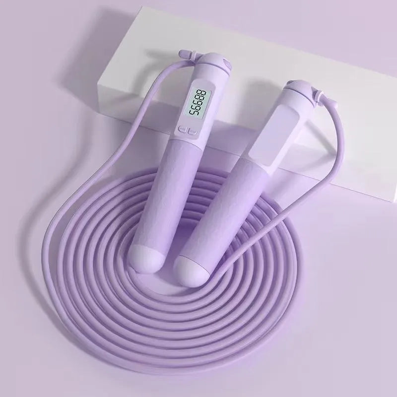 Fitness skipping rope with ball bearings in various colour options for cardio training