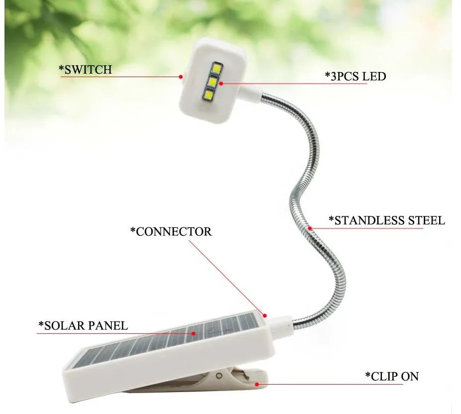 Solar garden light with plastic lampshade and LED illumination for outdoor pathways