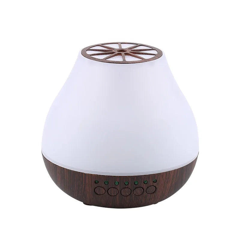 Wood grain USB essential oil aroma diffuser with colourful LED lights
