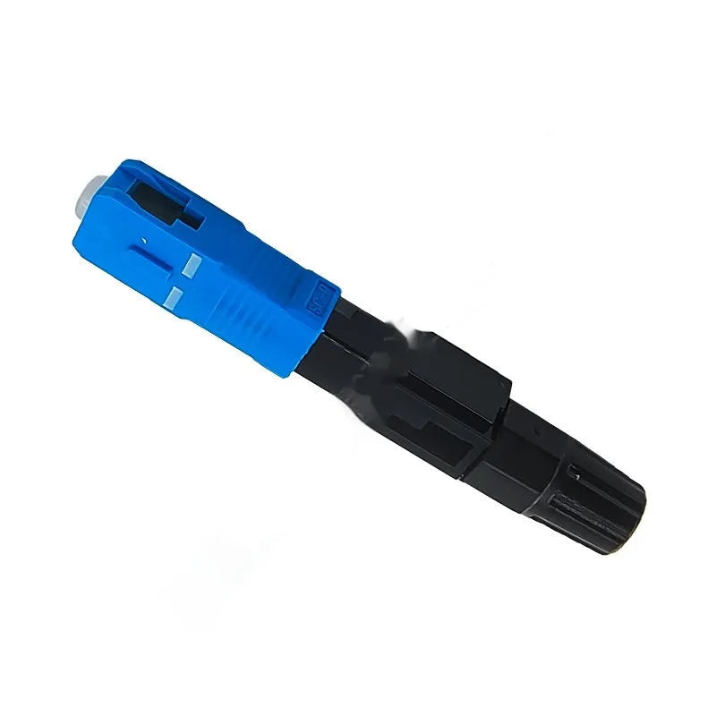 Plastic SC fibre optic quick connector with pre-polished ferrule for APC and UPC types