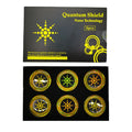 Mobile phone anti-electromagnetic wave stickers in gold and silver colours, 6 stickers per pack