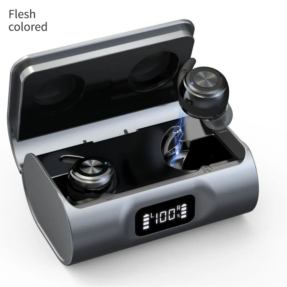 G-36 high-power Bluetooth hearing aid for elderly in black colour, USB rechargeable with medical-grade silicone ear hook