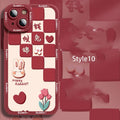 Silicone cartoon mobile phone case for Apple iPhone 14 Pro Max with colourful drop prevention design
