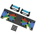 Power Press Push Up Board Nine System colour-coded ABS plastic board with blue red yellow green zones for chest shoulders back triceps exercises