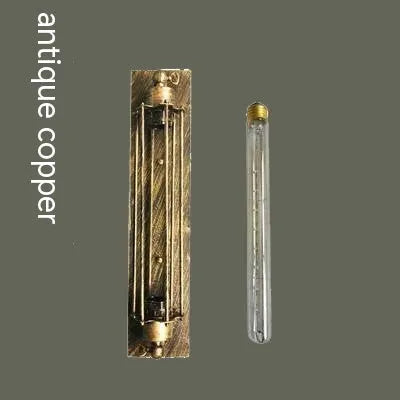 Industrial retro wall lamp with iron construction in black bronze rust or silver finish