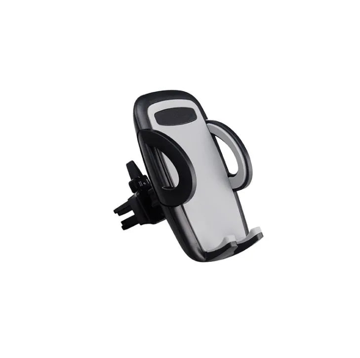 Black plastic universal car vent mobile phone holder with adjustable clamp