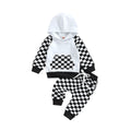 Casual boys' cotton hoodie and trousers suit in creamy-white, two-piece set for children 80-120cm