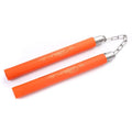 Sponge nunchaku for children beginners practice in black EVA foam double jointed stick