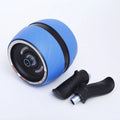Blue abdominal wheel with carbon steel spring and rubber for core training