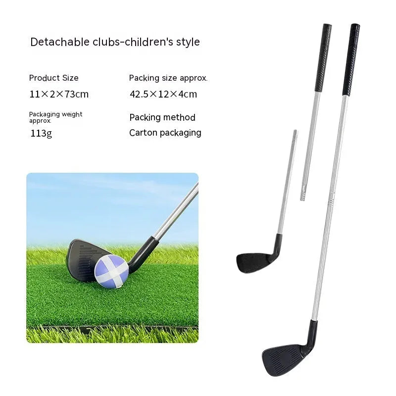 Golf metal club set with adult and children's club variants for parent-child outdoor practice